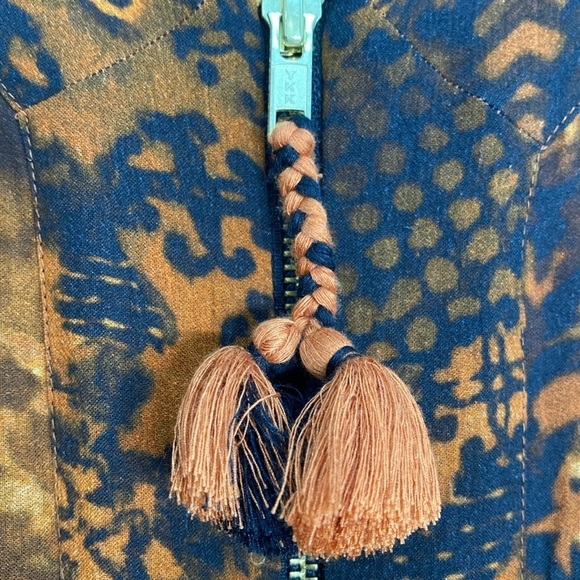 Soft Surroundings Midi Dress 12 Boho Art to Wear Burnished Copper - Picture 6 of 14